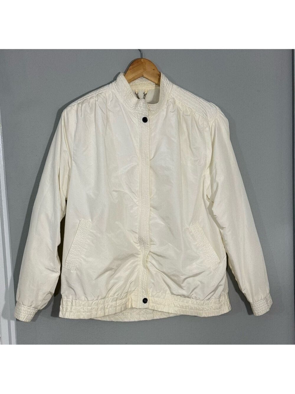 Vintage The Company Store Windbreaker Sz 16 Cream Ivory